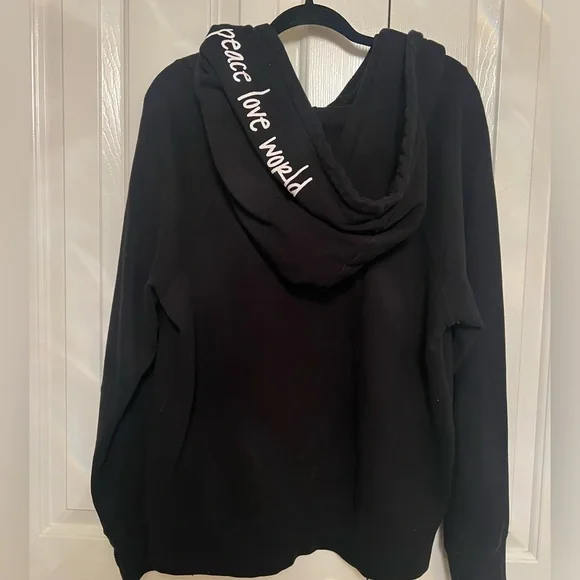 Peace Love World Off-the-Shoulder Sweater - Picture 3 of 3